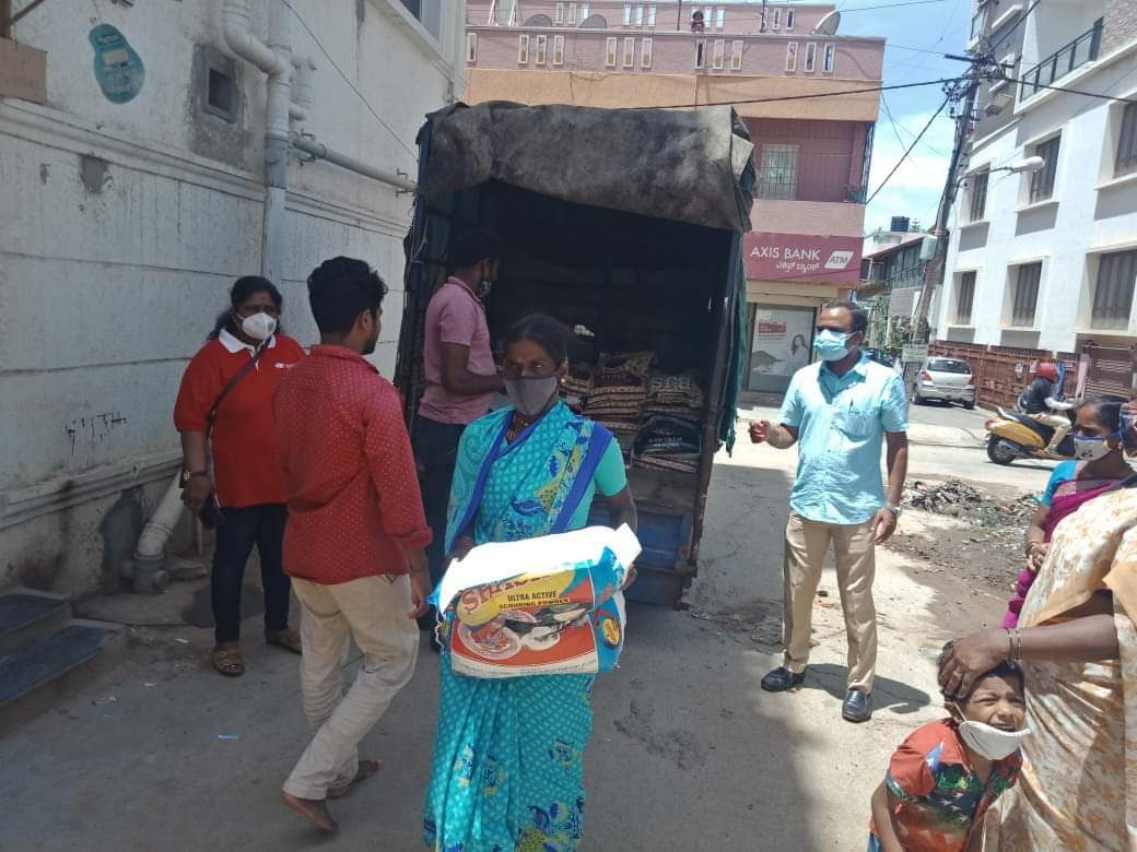 Ration Kit distribution in CV Raman Nagar